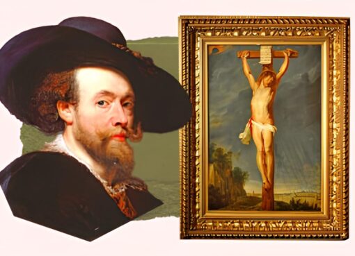 لوحة نادرة لروبنس تجسد المسيح على الصليب