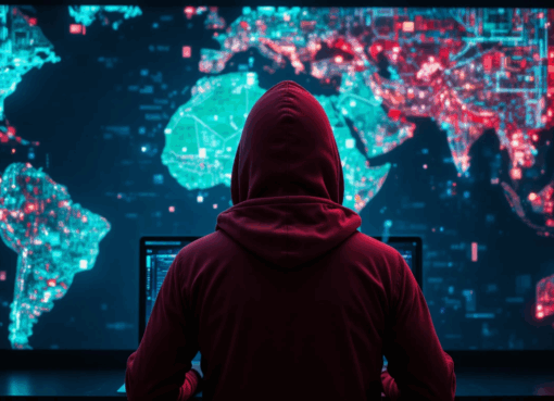 شاب مغربي أمام حاسوب يشارك في حرب سيبرانية رمزية بين المغرب والجزائر