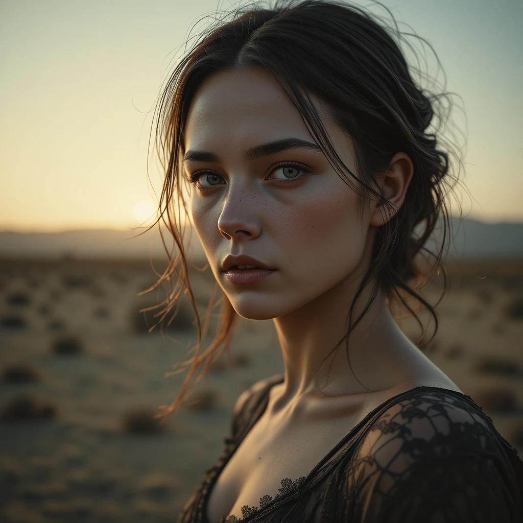 امرأة رمزية في فضاء خالٍ تجسد الندبة والخذلان في قصيدة ميلاد الندبة