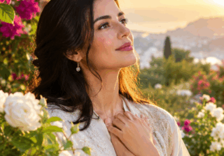سيدة في حديقة مضيئة ترمز إلى النور والعشق والحنان في قصيدة إلهام معراجي